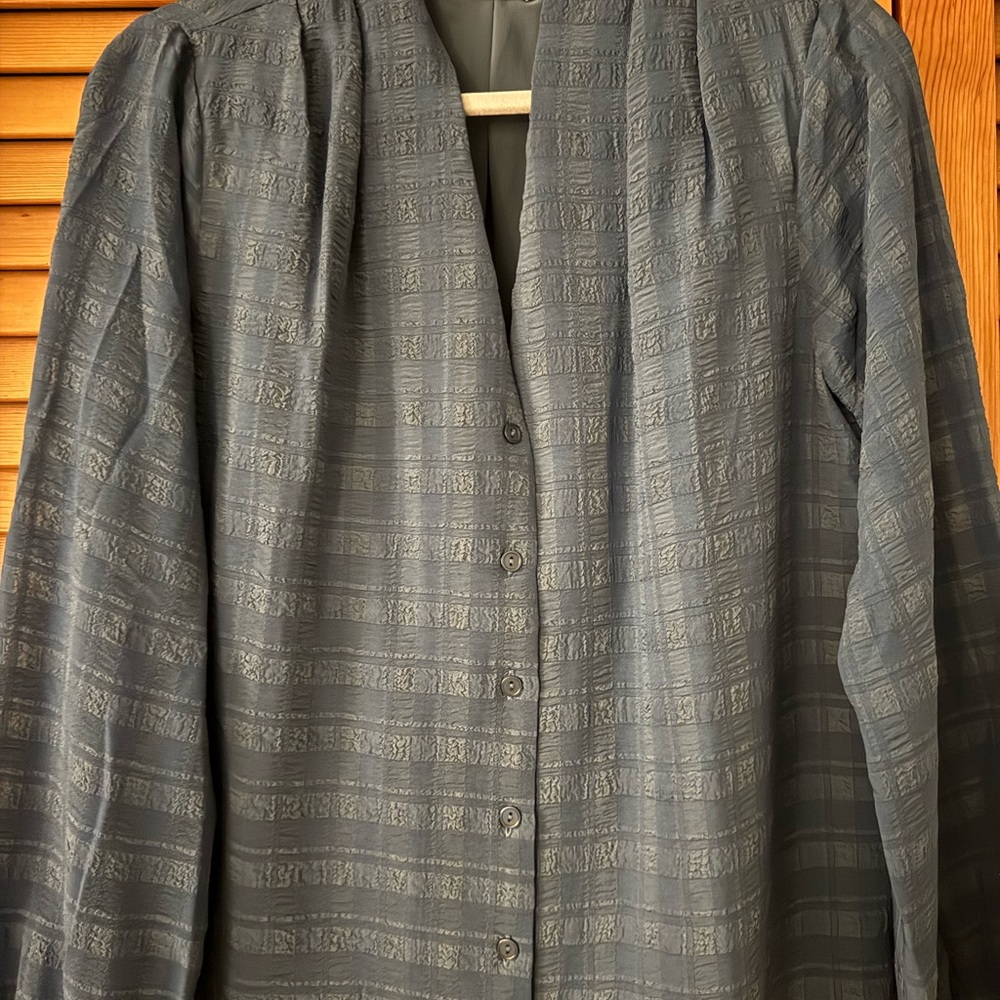 Lush Blue/Green Button Down Shirt
